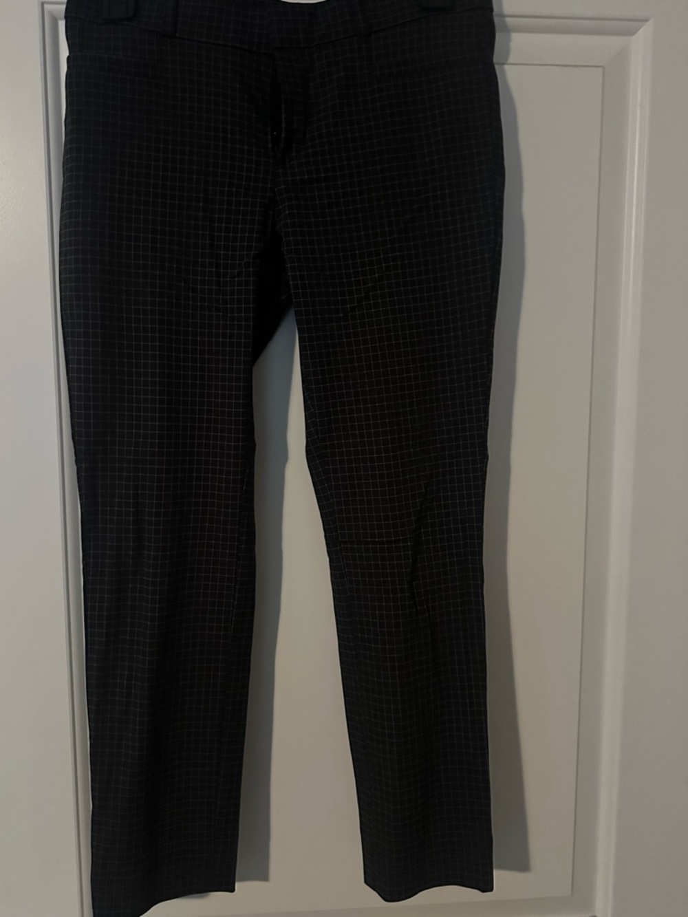 Banana Republic Sloan Crop Black Windowpane Dress Pants